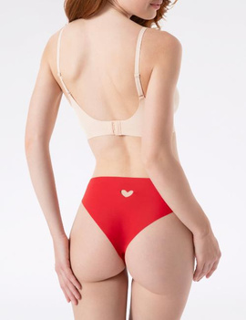 Czerwone brazyliany z serduszkiem Julimex HEART SIMPLE BRASIL