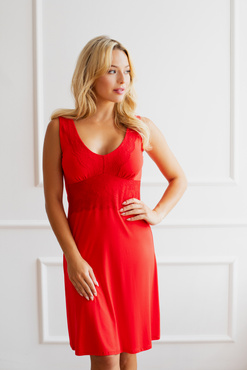 Koronkowa czerwona koszula nocna Babella LOUISE