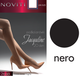 Podkolanówki Noviti Jacquline SD001-W-01 - 20 DEN czarne