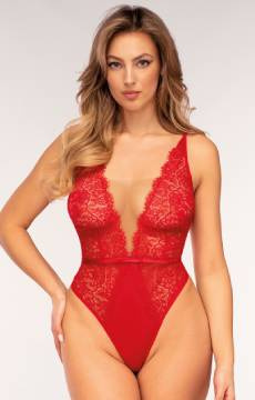 Czerwone body koronkowe Unikat JULIET