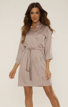 Satynowy wiązany szlafrok De Lafense 757 CORDELIA