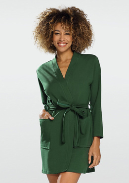 Szlafrok/Podomka bawełniana POLA - zielony- Dkaren