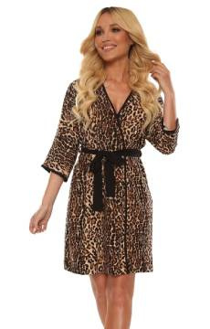 Szlafrok wzór w panterkę De Lafense 600 Neva