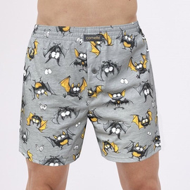 Śmieszne luźne bokserki męskie Cornette - Classic 001/182 nietoperze