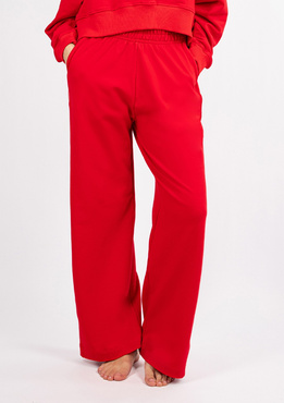 Bawełniane spodnie dresowe DK-K-B26- Dkaren czerwony