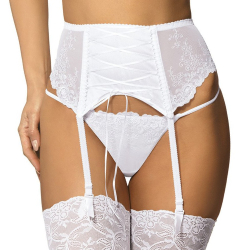 Pas Do Pończoch Biały