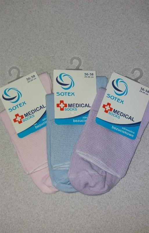 Skarpetki damskie Sotex - Bezuciskowa Skarpetka biały / 4522