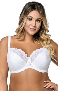 Biały półusztywniany biustonosz damski Ava - 925