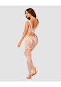 Biały prześwitujący bodystocking Obsessive G330