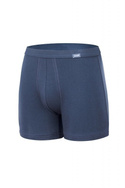 Gładkie bokserki Cornette  Authentic jeansowy