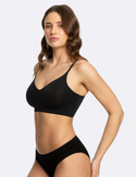 Bezszwowy biustonosz SIMPLE BRA TOP BRALETKA  czarny 