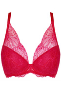 Czerwony koronkowy push up Gorteks ROUGE/B1