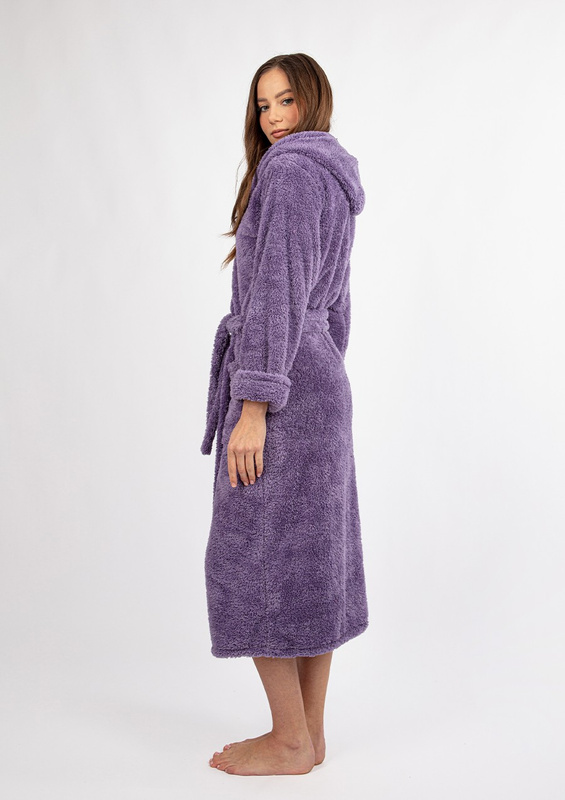 Szlafrok/Podomka DIANA DŁUGA - puch śliwka  - Dkaren