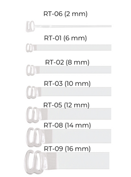 Przezroczyste wymienne ramiączka silikonowe Julimex RT-108 RAMIĄCZKA '4 MM'