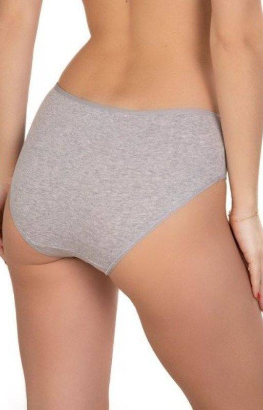 Szare bawełniane figi damskie Lama - 400 Bikini