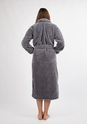 Puchaty szlafrok/ podomka ELIZA DŁUGA-szary - Dkaren