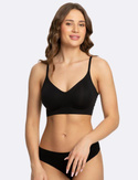 Bezszwowy biustonosz SIMPLE BRA TOP BRALETKA  czarny 