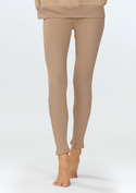 Legginsy Bayo - cappuccino bawełna prążki - Dkaren