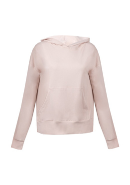 Modna bluza z kapturem  DK-K-B8 - ecru bawełna - Dkaren