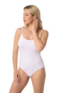 Gładkie białe body damskie na ramiączkach Babell HOLLY