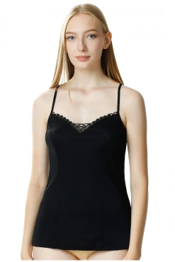 Dopasowana koszulka na ramiaczkach Mewa / 2280 Nicole - czarna