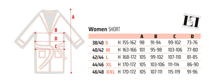 Krótki czarny szlafrok damski z kapturem L&L 2319 End