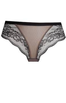 Czarno-beżowe figi z koronkowym tyłem Unikat FLAVIA