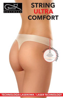 Białe stringi Gatta ULTRA Comfort - laserowo cięte, nie odznaczają się pod ubraniem. 