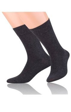 Garniturowe skarpetki męskie Steven 063 / grafitowy || melanż