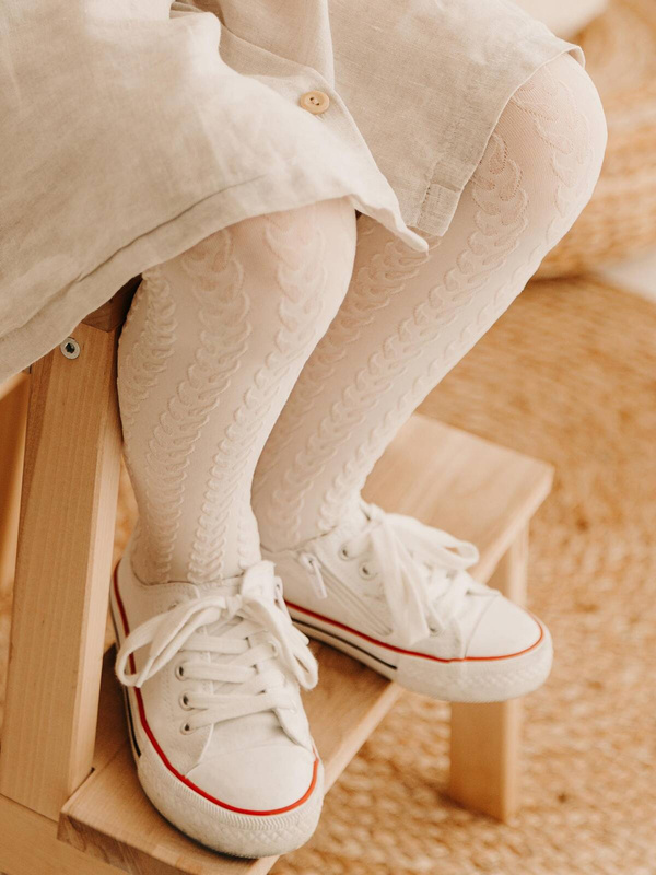 Czerwone rajstopy dziecięce Fiore BRAIDY  60 DEN red