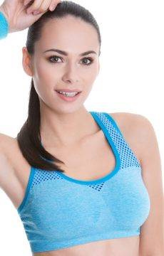 Niebieski sportowy biustonosz Julimex SKIP 