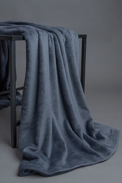 Miękki grafitowy koc Unikat Sharon