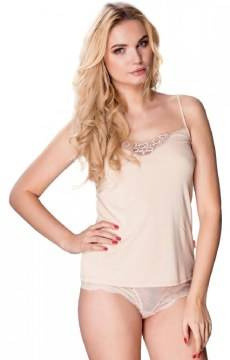 Koszulka na cienkich ramiączkach, z jedwabiu Vistex Mewa 920 Oliwia