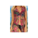 Kolorowa długa rozpinana plażowa tunika Hamana Haiti