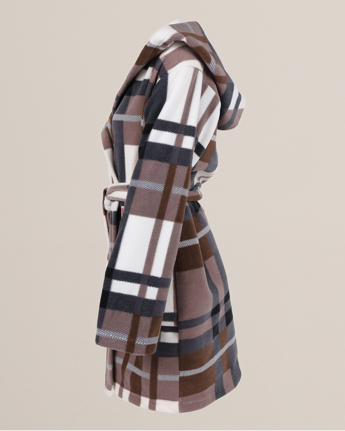 Cieplusi szlafrok z kapturem De Lafense 031 brąz