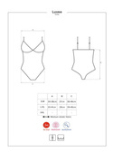Czarne koronkowe body damskie Obsessive - Luvae