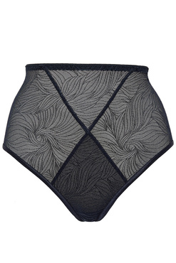 Cate figi z wysokim stanem koronkowe - czarny (CATE/FW/CZARNY) - Gorteks