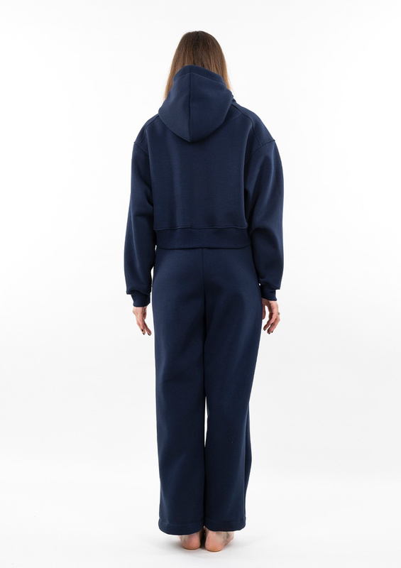 Ciepły komplet dresowy, bawełniany Dk-k-b15 granat Dkaren