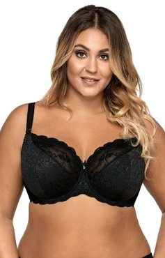 Czarny półusztywniany biustonosz damski Ava - 925