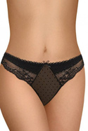 Czarne stringi damskie z koronką Modo 127