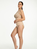SEAMLESS HIGH-WAIST PANTY 441 -figi wyszczuplające wysoka talia BEZSZWOWE beż