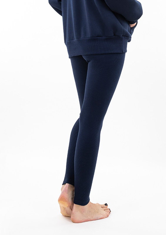 Legginsy Bayo - granat bawełna prążki - Dkaren