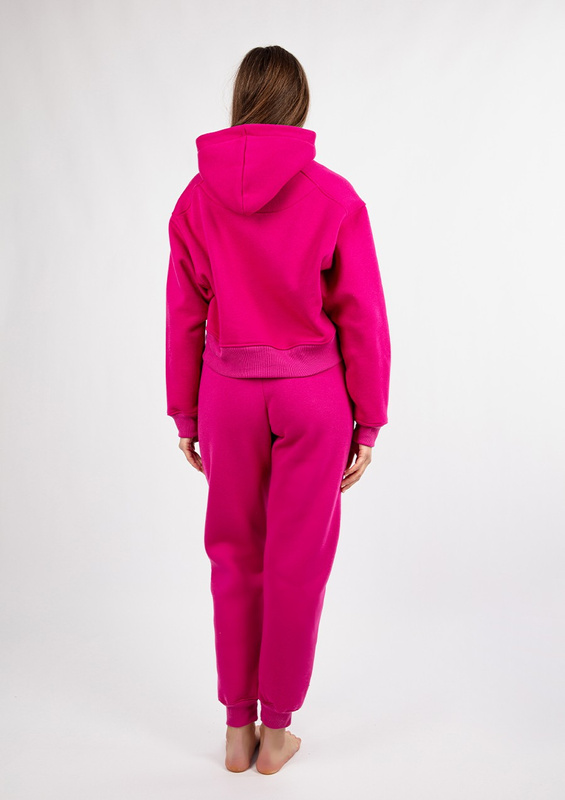 Ciepły komplet dresowy, bawełniany Dk-k-b16 fuksja Dkaren