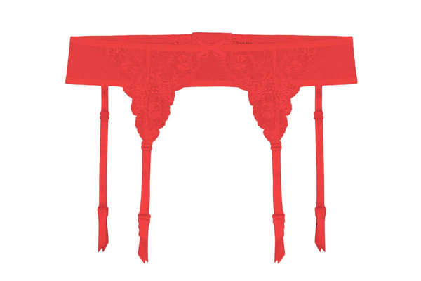 Czerwony pas do pończoch Julimex Iris