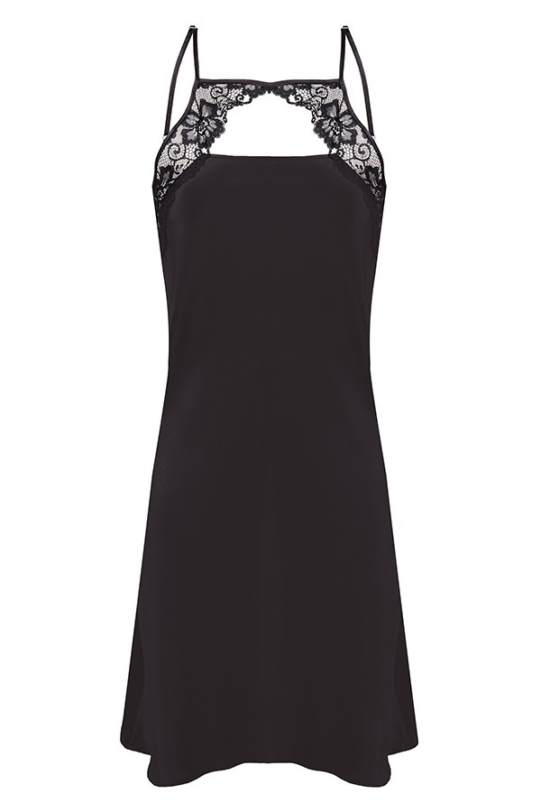 Halka FABIOLA - satyna czarny - Dkaren