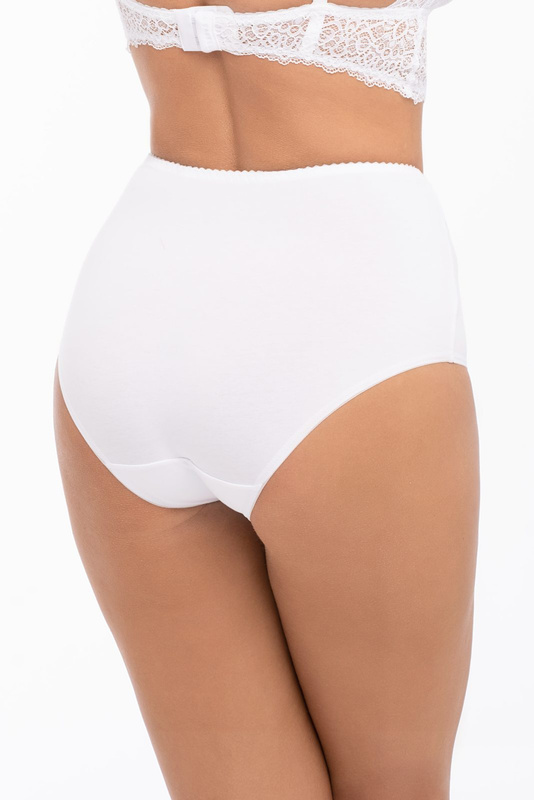 Białe bawełniane figi z wysokim stanem Babell 174