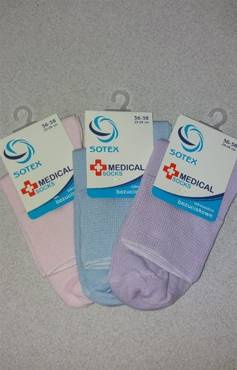 Skarpetki damskie Sotex - Bezuciskowa Skarpetka ciemny szary / 4522