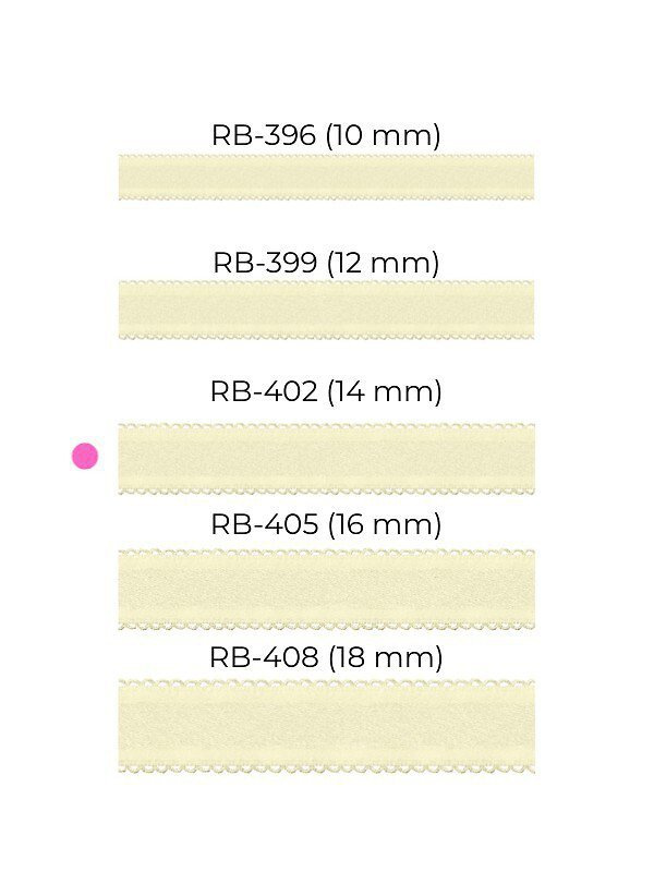 Wymienne ramiączka materiałowe RB-408 RAMIĄCZKA '18 MM' ECRU