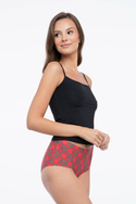 Figi z wysokim stanem w szkocką kratę Julimex SCOTCH MAXI