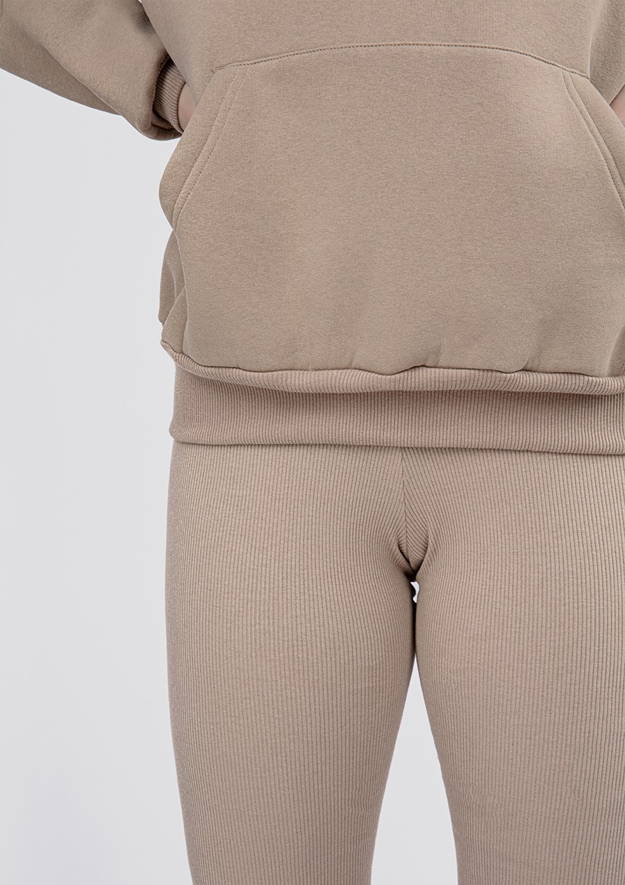 Komplet Oseye H1 - fuksja bawełna gruba i prążki - Dkaren